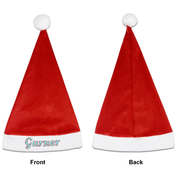 Peacock Santa Hats - Front and Back (Single Print) APPROVAL