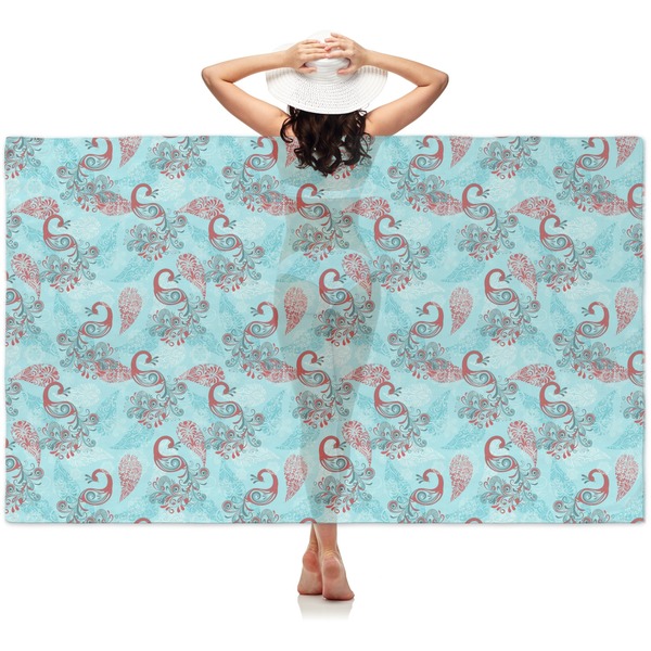 Custom Peacock Sheer Sarong