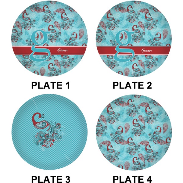 Peacock Set of Lunch / Dinner Plates (Approval)
