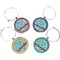 Peacock Wine Charms (Set of 4) (Personalized)