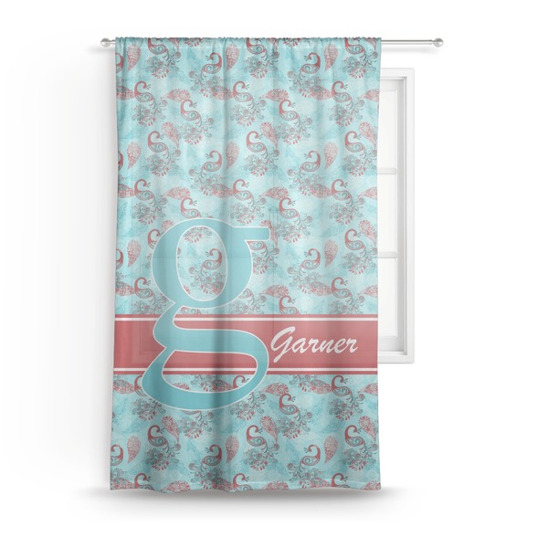 Custom Peacock Sheer Curtain (Personalized)