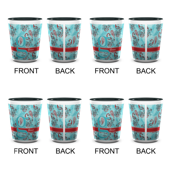 Peacock Shot Glassess - Two Tone - Set of 4 - APPROVAL