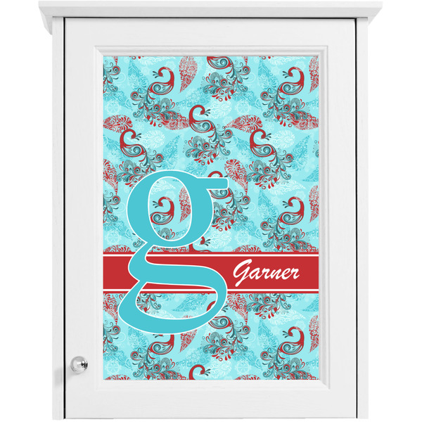 Peacock Single White Cabinet Decal