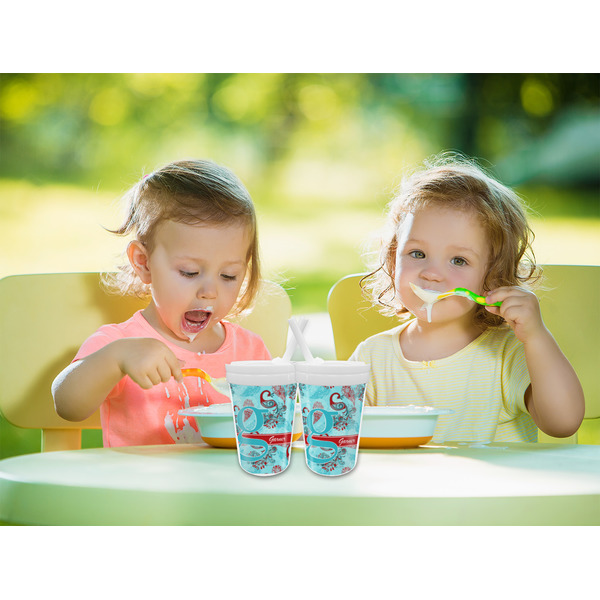 Peacock Sippy Cups w/Straw - LIFESTYLE