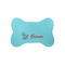 Peacock Bone Shaped Dog Food Mat (Small) (Personalized)