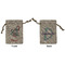 Peacock Small Burlap Gift Bag - Front & Back (Personalized)