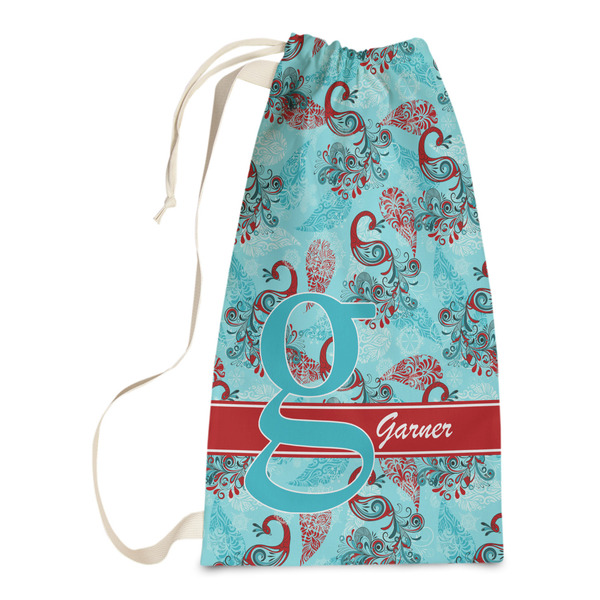 Custom Peacock Laundry Bags - Small (Personalized)