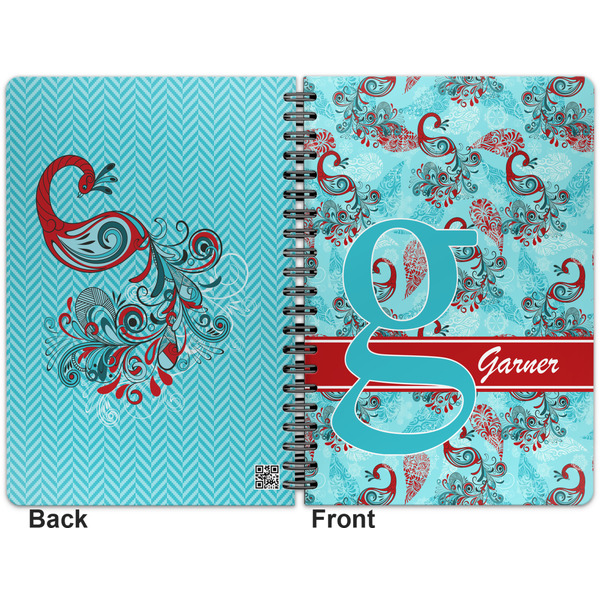 Peacock Spiral Journal 7 x 10 - Apvl