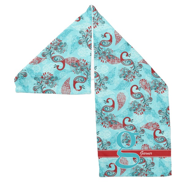 Peacock Sports Towel Folded - Both Sides Showing