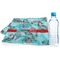 Peacock Sports Towel Folded with Water Bottle