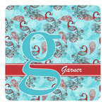 Peacock Square Decal - Large (Personalized)