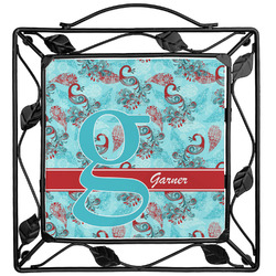 Peacock Square Trivet (Personalized)