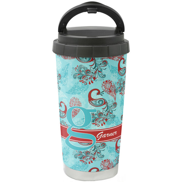 Custom Peacock Stainless Steel Coffee Tumbler (Personalized)