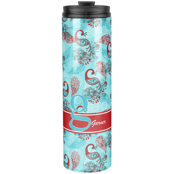 Custom Peacock Stainless Steel Skinny Tumbler - 20 oz (Personalized)