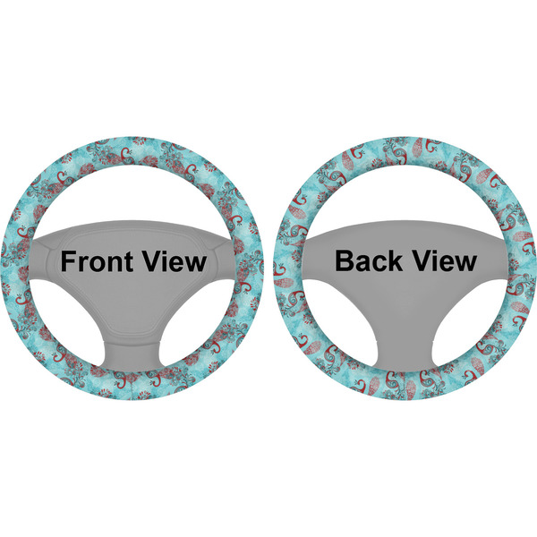 Peacock Steering Wheel Cover- Front and Back