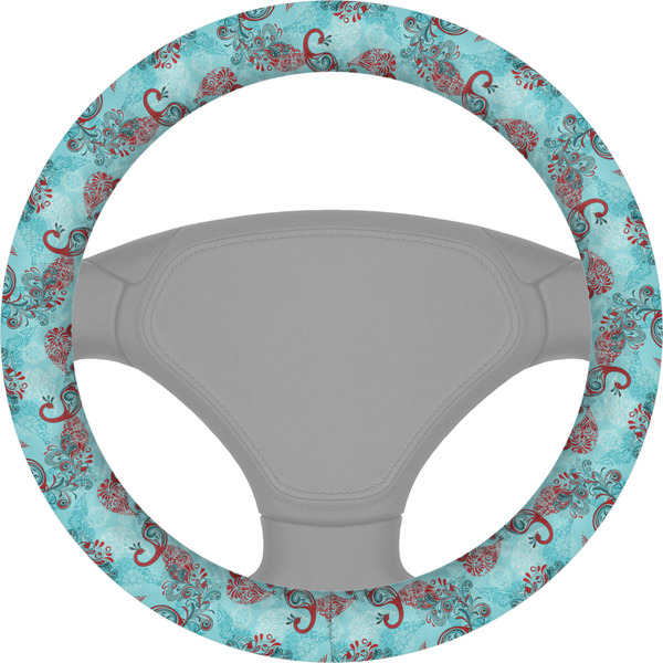 Custom Peacock Steering Wheel Cover