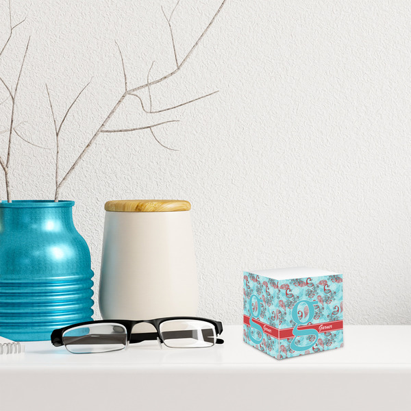 Peacock Sticky Note Cube - LIFESTYLE