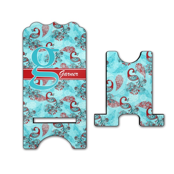 Peacock Stylized Phone Stand - Front & Back - Large