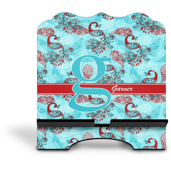 Peacock Stylized Tablet Stand - Front without iPad
