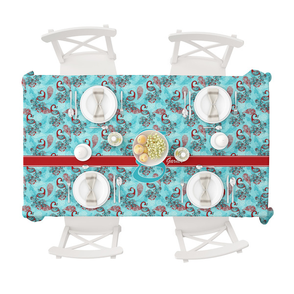 Peacock Tablecloths (58"x102") - TOP VIEW