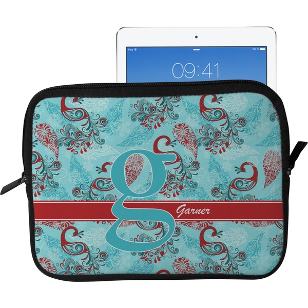 Custom Peacock Tablet Case / Sleeve - Large (Personalized)