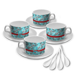 Peacock Tea Cup - Set of 4 (Personalized)