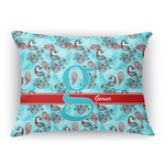 Peacock Rectangular Throw Pillow Case - 12"x18" (Personalized)