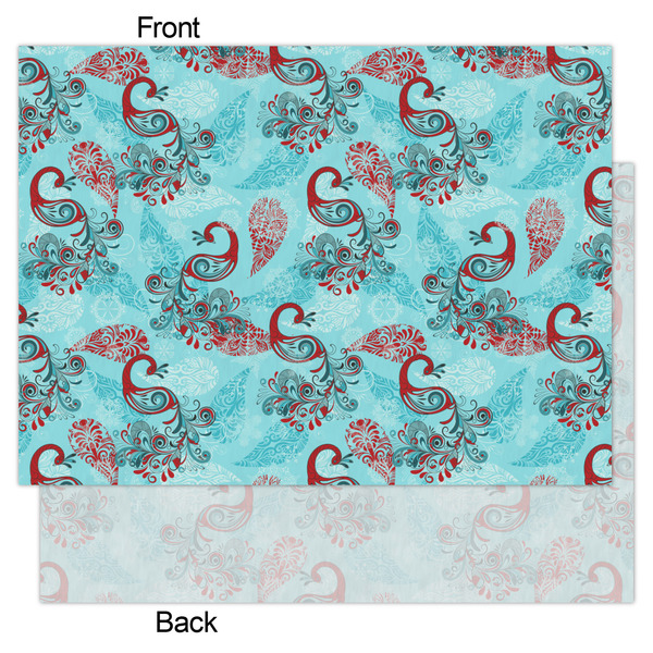 Peacock Tissue Paper - Heavyweight - Large - Front & Back