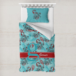 Peacock Toddler Bedding w/ Name and Initial