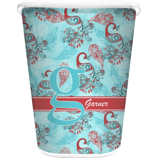 Custom Peacock Waste Basket (Personalized)