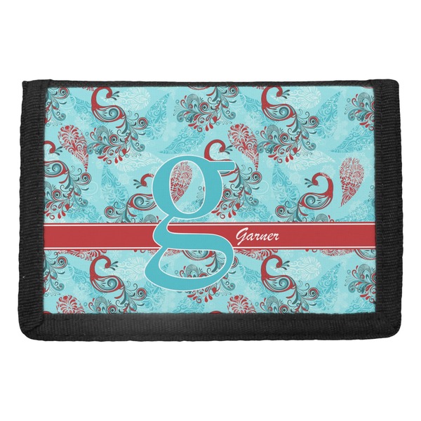 Custom Peacock Trifold Wallet (Personalized)