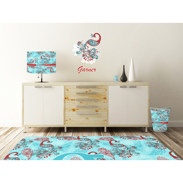 Peacock Wall Graphic Decal Wooden Desk