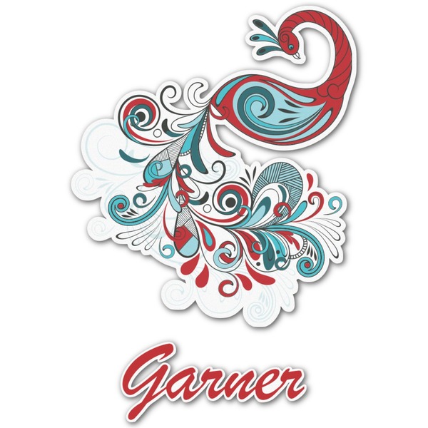 Custom Peacock Graphic Decal - XLarge (Personalized)