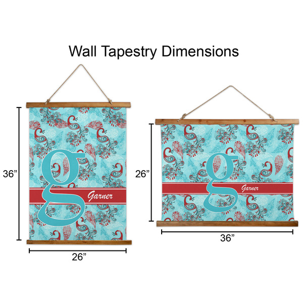 Peacock Wall Hanging Tapestries - Parent/Sizing