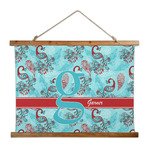 Peacock Wall Hanging Tapestry - Wide (Personalized)