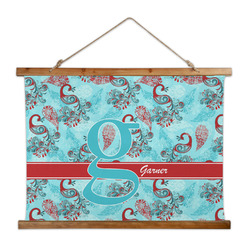 Peacock Wall Hanging Tapestry - Wide (Personalized)
