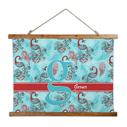 Peacock Wall Hanging Tapestry - Wide (Personalized)
