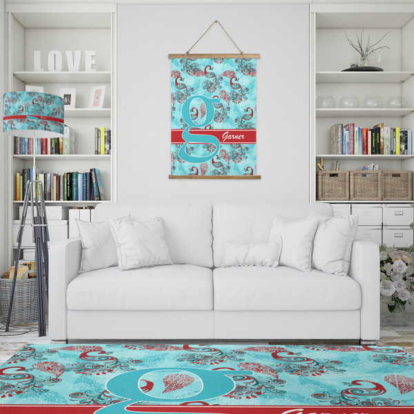 Peacock Wall Hanging Tapestry - Portrait - IN CONTEXT