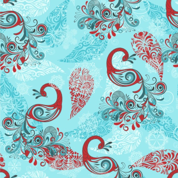 Custom Peacock Wallpaper & Surface Covering (Peel & Stick 24"x 24" Sample)
