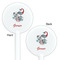 Peacock White Plastic 5.5" Stir Stick - Double Sided - Round - Front & Back