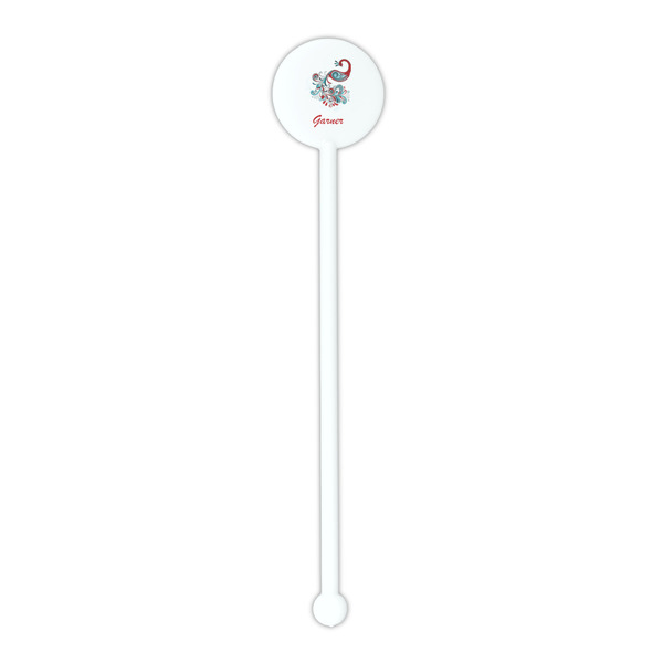 Peacock White Plastic 5.5" Stir Stick - Round - Single Stick