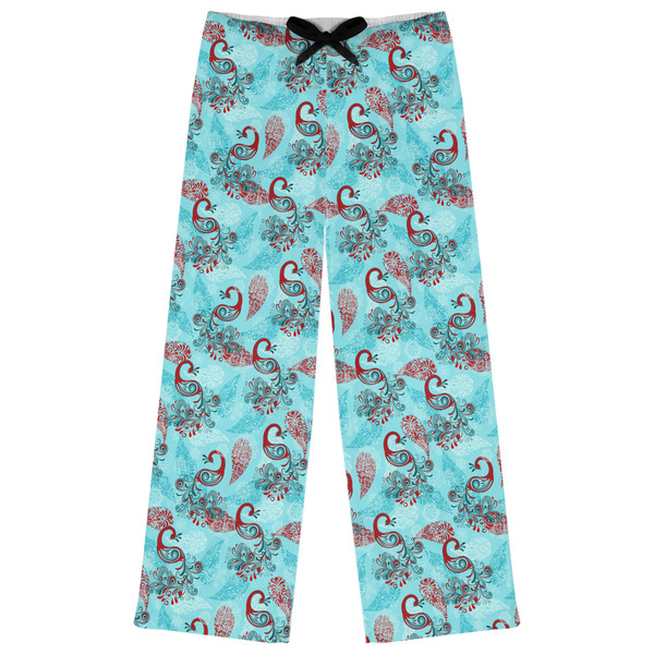 Custom Peacock Womens Pajama Pants - 2XL