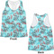 Peacock Womens Racerback Tank Tops - Medium - Front and Back