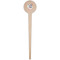 Peacock Wooden 4" Food Pick - Round - Single Pick