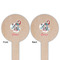 Peacock Wooden 6" Food Pick - Round - Double Sided - Front & Back