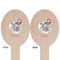 Peacock Wooden Food Pick - Oval - Double Sided - Front & Back