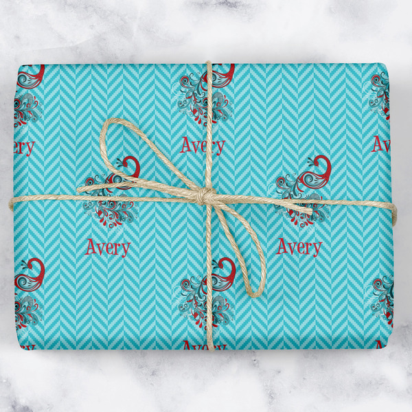Custom Peacock Wrapping Paper (Personalized)