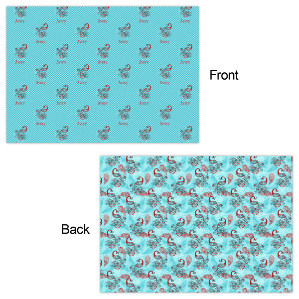 Peacock Wrapping Paper Sheet - Double Sided - Front & Back