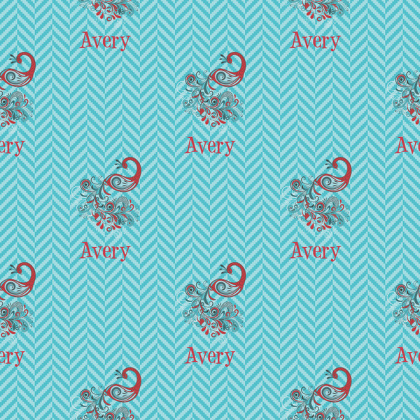 Peacock Wrapping Paper Square