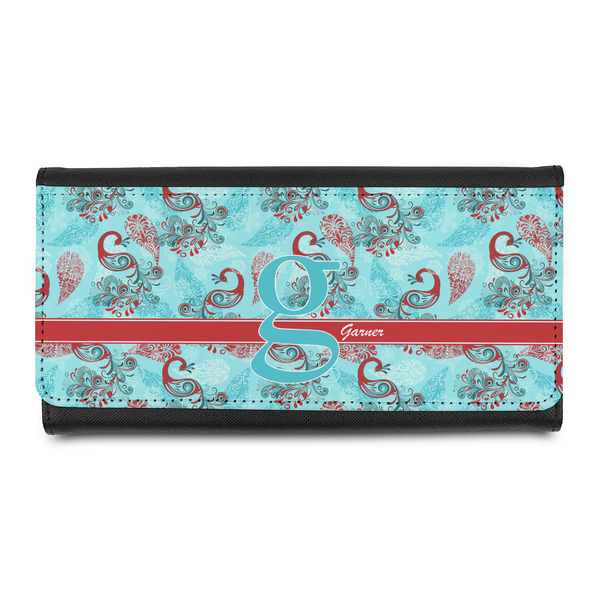 Custom Peacock Leatherette Ladies Wallet (Personalized)